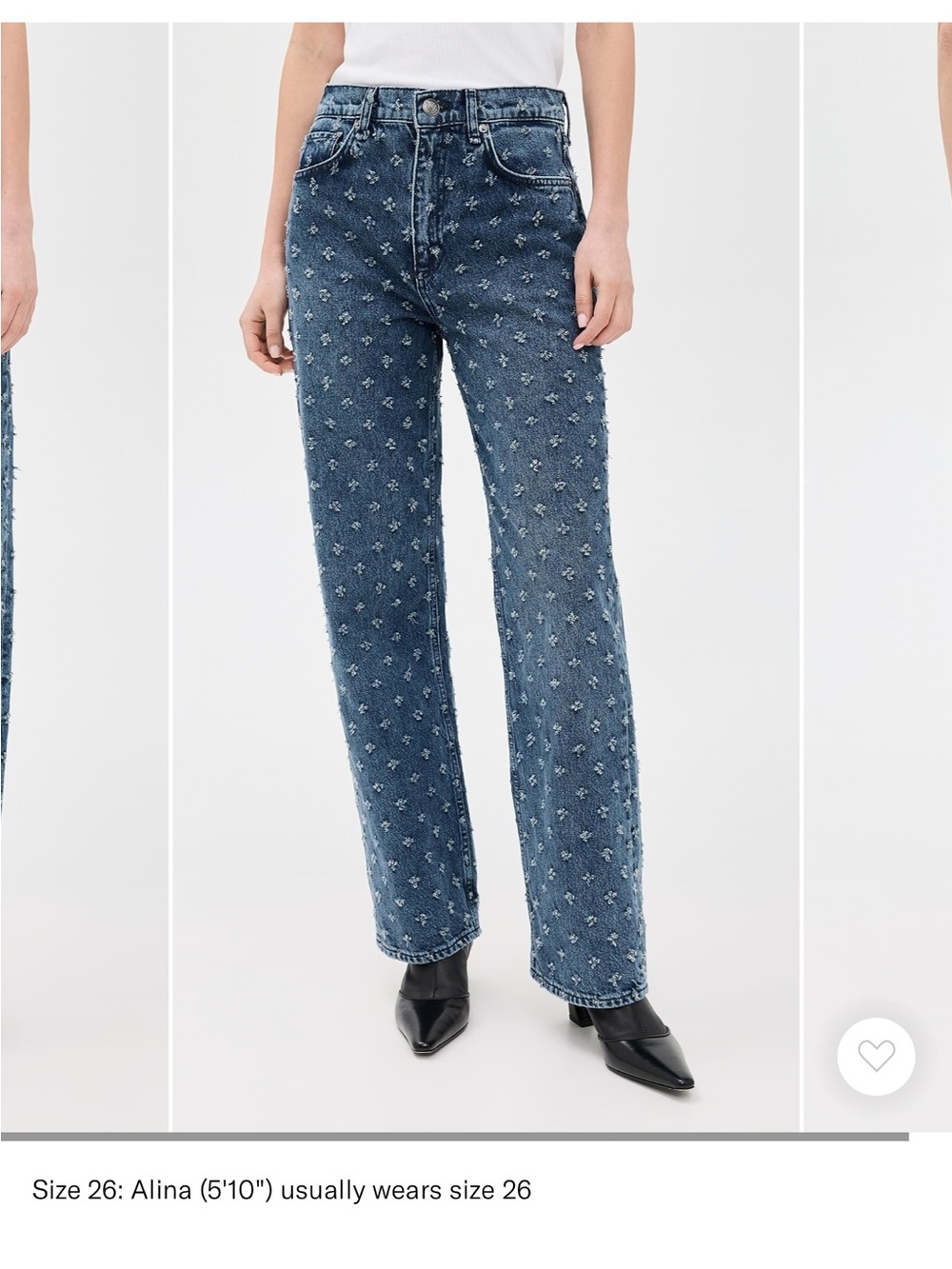 rag & bone Dark Blue Patterned Relaxed Jeans